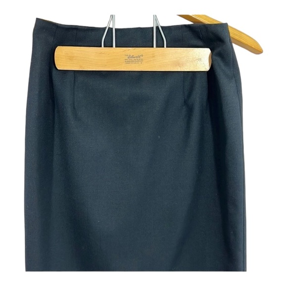 Classiques For Nordstrom Black A-Line 100% Wool Skirt Size 2 - Picture 4 of 6